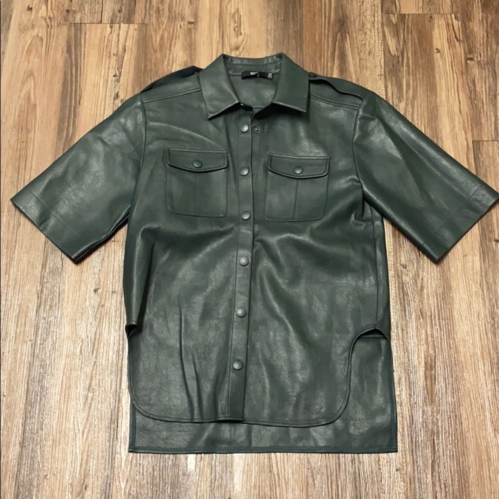 JADE LEATHER SHIRT - Picture 2 of 7